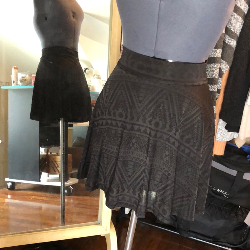 Aztec print skater skirt